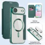 Étui portefeuille Techsuit SmartMag Book Case pour iPhone Air - Green – Image 3