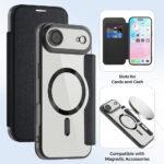 Étui portefeuille Techsuit SmartMag Book Case pour iPhone Air - Black – Image 3