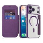 Étui portefeuille Techsuit SmartMag Book Case pour iPhone 17 Pro Max - Purple