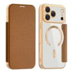 Étui portefeuille Techsuit SmartMag Book Case pour iPhone 17 Pro Max - Brown – Image 2