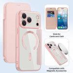 Étui portefeuille Techsuit SmartMag Book Case pour iPhone 17 Pro Max - Pink – Image 3