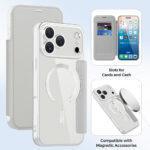 Étui portefeuille Techsuit SmartMag Book Case pour iPhone 17 Pro - Gray – Image 3