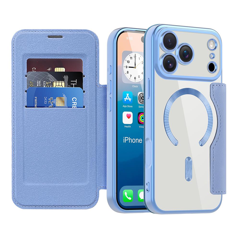 2531353 Étui portefeuille Techsuit SmartMag Book Case pour iPhone 17 Pro - Light Blue – Image 1