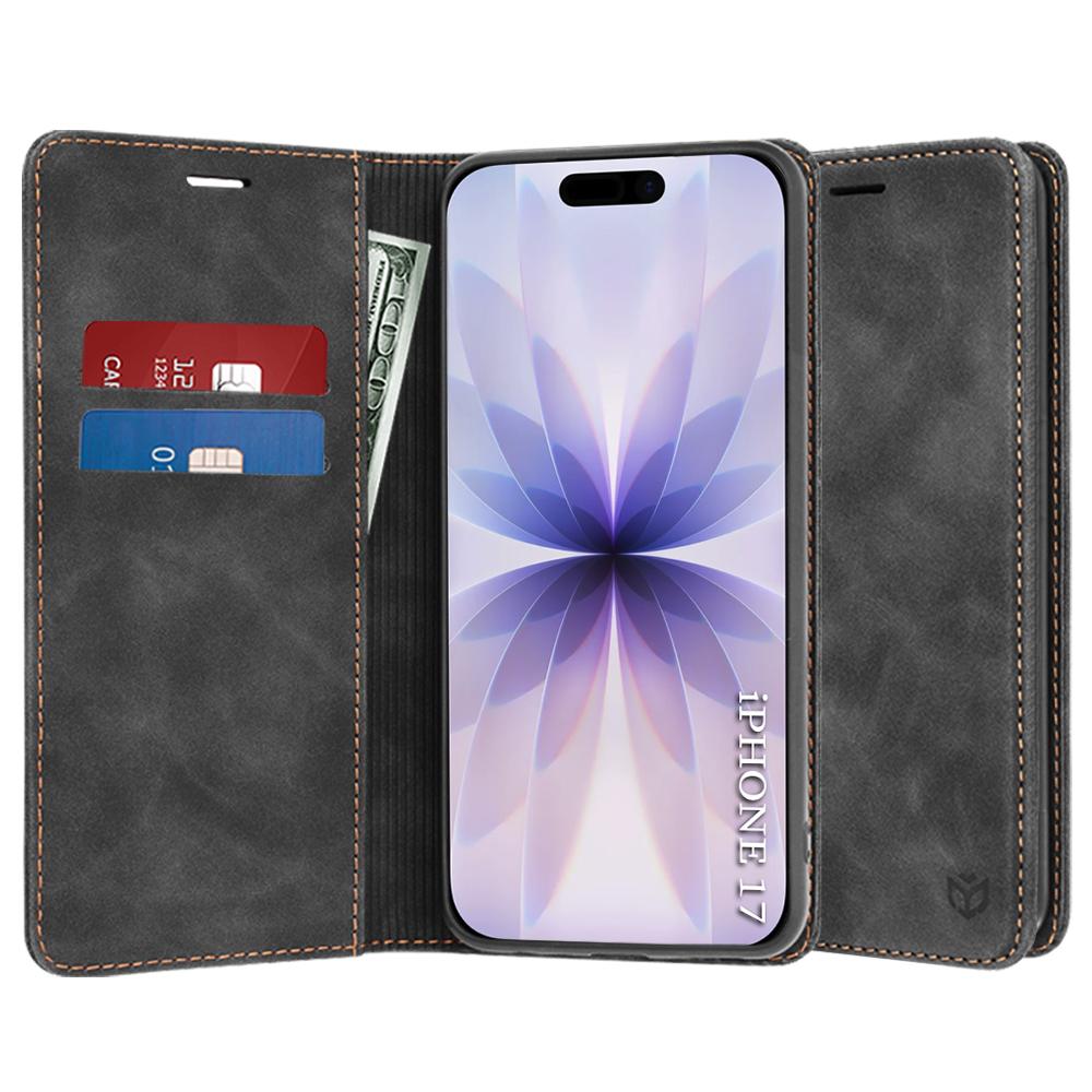 2531755 Étui portefeuille Techsuit Confy Cover pour iPhone 17 - Black – Image 1