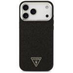 Coque Guess Glitter Triangle Logo MagSafe pour iPhone 17 Pro Max - Black – Image 2