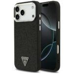 Coque Guess Glitter Triangle Logo MagSafe pour iPhone 17 Pro Max - Black
