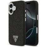 Coque Guess Glitter Triangle Logo MagSafe pour iPhone 17 - Black