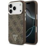 Coque Guess Hardcase 4G Triangle Logo MagSafe pour iPhone 17 Pro - Brown
