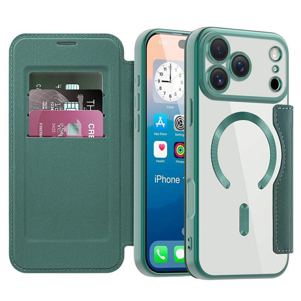 2544619 Étui portefeuille Techsuit SmartMag Book Case pour iPhone 17 Pro Max - Green – Image 1