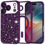 Coque Techsuit Luxury Glitter MagSafe pour iPhone 17 Pro Max - Deep Purple