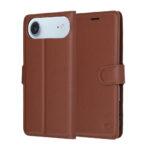 Étui portefeuille Techsuit Leather Folio pour iPhone Air - Brown
