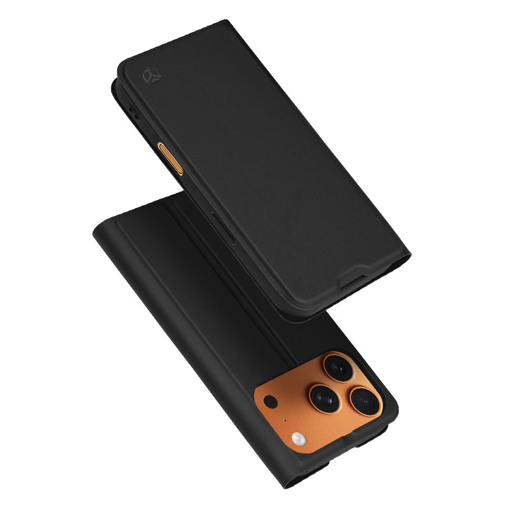 2551069 Étui portefeuille Techsuit Magskin Book pour iPhone 17 Pro Max - Black – Image 1