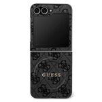 Coque Guess 4G Collection Leather MagSafe pour Samsung Galaxy Z Flip7 - Black