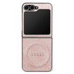 Coque Guess 4G Collection Leather MagSafe pour Samsung Galaxy Z Flip7 - Pink