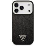 Coque Guess Glitter Triangle Logo MagSafe pour iPhone 17 Pro - Black – Image 2