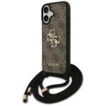 Coque Guess Hardcase 4G CBDY Big Logo avec cordon pour iPhone 17 - Brown – Image 2