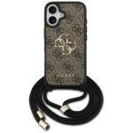 Coque Guess Hardcase 4G CBDY Big Logo avec cordon pour iPhone 17 - Brown
