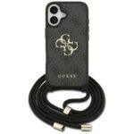 Coque Guess Hardcase 4G CBDY Big Logo avec cordon pour iPhone 17 - Black