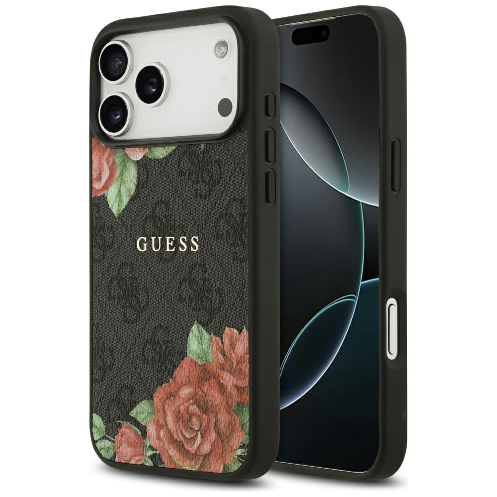 2554279 Coque Guess Hardcase 4G Flower Print MagSafe pour iPhone 17 Pro Max - Black – Image 1