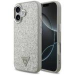Coque Guess Glitter Triangle Logo MagSafe pour iPhone 17 - Silver