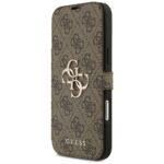 Étui portefeuille à rabat Guess Book 4G Metal Logo pour iPhone 17 Pro Max - Brown – Image 4