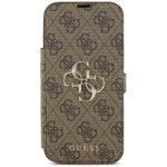 Étui portefeuille à rabat Guess Book 4G Metal Logo pour iPhone 17 Pro Max - Brown – Image 5