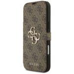 Étui portefeuille à rabat Guess Book 4G Metal Logo pour iPhone 17 Pro - Brown – Image 5