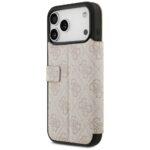 Étui portefeuille à rabat Guess Book 4G Metal Logo pour iPhone 17 Pro Max - Pink – Image 3