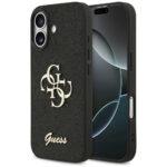 Coque Guess Fixed Glitter Big 4G pour iPhone 17 - Black
