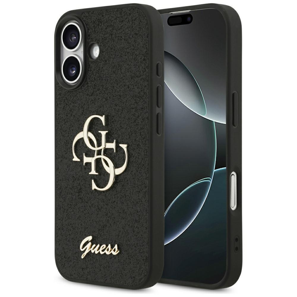 2555437 Coque Guess Fixed Glitter Big 4G pour iPhone 17 - Black – Image 1