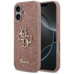 Coque Guess Fixed Glitter Big 4G pour iPhone 17 - Pink