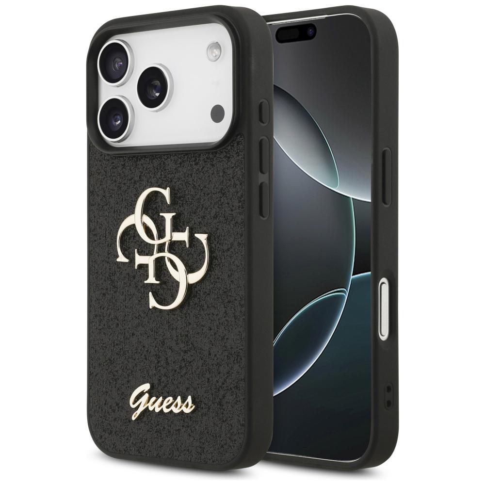 2555731 Coque Guess Fixed Glitter Big 4G pour iPhone 17 Pro - Black – Image 1