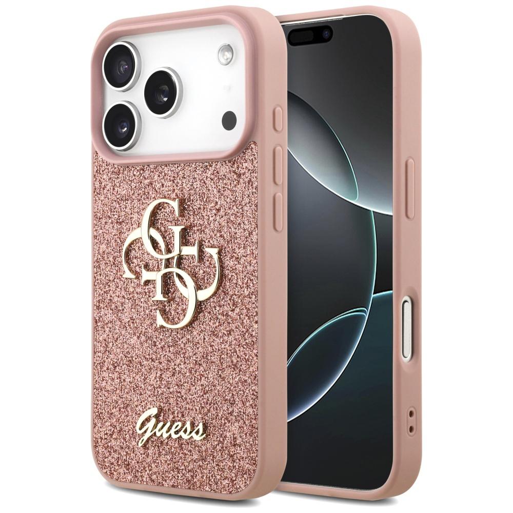 2555779 Coque Guess Fixed Glitter Big 4G pour iPhone 17 Pro - Pink – Image 1
