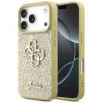 Coque Guess Fixed Glitter Big 4G pour iPhone 17 Pro - Gold