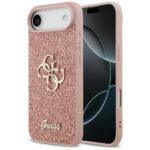 Coque Guess Fixed Glitter Big 4G pour iPhone Air - Pink