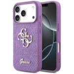 Coque Guess Fixed Glitter Big 4G pour iPhone 17 Pro - Lilac