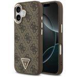 Coque Guess Hardcase 4G Triangle Logo MagSafe pour iPhone 17 - Brown