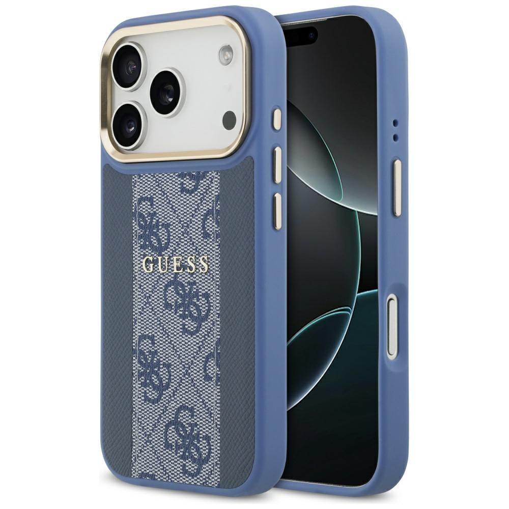 2557765 Coque Guess Hardcase 4G Stripe MagSafe pour iPhone 17 Pro - Blue – Image 1