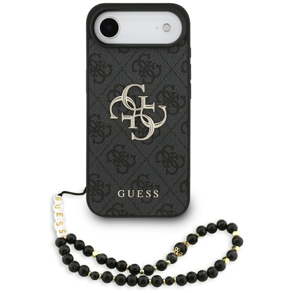 2558017 Coque Guess Hardcase 4G Classic Logo avec dragonne de perles pour iPhone Air - Black – Image 1