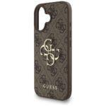 Coque Guess Hardcase 4G Classic Logo avec dragonne de perles pour iPhone 16 - Brown – Image 5