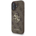 Coque Guess Hardcase 4G Classic Logo avec dragonne de perles pour iPhone 16 - Brown – Image 3