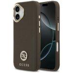 Coque Guess Grained Strass Logo MagSafe pour iPhone 17 - Brown