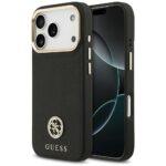 Coque Guess Grained Strass Logo MagSafe pour iPhone 17 Pro - Black