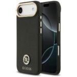 Coque Guess Grained Strass Logo MagSafe pour iPhone Air - Black