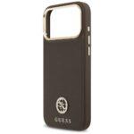 Coque Guess Grained Strass Logo MagSafe pour iPhone 17 Pro Max - Brown – Image 5