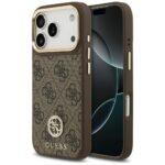 Coque Guess Hardcase 4G Strass Logo MagSafe pour iPhone 17 Pro - Brown