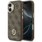 Coque Guess Hardcase 4G Strass Logo MagSafe pour iPhone 17 - Brown