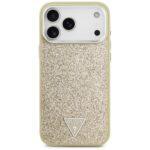 Coque Guess Glitter Triangle Logo MagSafe pour iPhone 17 Pro Max - Gold – Image 2