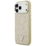 Coque Guess Glitter Triangle Logo MagSafe pour iPhone 17 Pro Max - Gold – Image 6