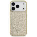Coque Guess Glitter Triangle Logo MagSafe pour iPhone 17 Pro - Gold – Image 2